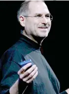  ??  ?? Steve Jobs wearing his trademark black turtleneck