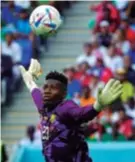  ?? ?? El arquero Andre Onana jugó el partido entre Suiza y Camerún.