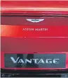  ??  ?? Aston Martin Vantage.