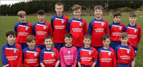  ??  ?? The Curracloe United squad prior to their home win against Wexford Albion.