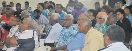  ?? Photo: Fiji Police Force ?? Participan­ts at the symposium at the Fiji Police Academy in Nasova on July 19, 2018.