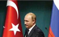  ?? UMIT BEKTAS/REUTERS FILE PHOTO ?? Vladimir Putin called Turkey’s attack on the Russian jet a “stab in the back.”