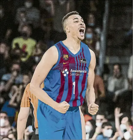  ?? FOTO: PERE PUNTÍ ?? Dante Exum, en un partido con el Barça de esta pasada temporada