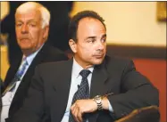  ?? Hearst Connecticu­t Media file photo ?? Mayoral candidates Joe Ganim and Charlie Coviello at a 2015 event at the Bridgeport Holiday Inn.