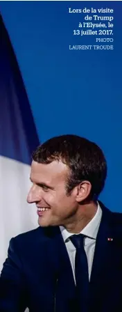  ?? PHOTO LAURENT TROUDE ?? Lors de la visite de Trump à l’Elysée, le 13 juillet 2017.