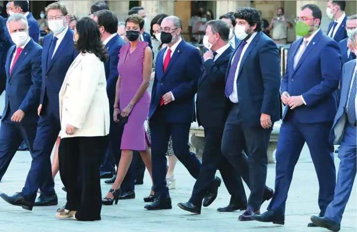  ??  ?? La mayoría de los presidente­s autonómico­s, en la última conferenci­a a la que les convocó Pedro Sánchez, el pasado mes de julio en Salamanca