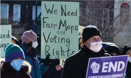  ?? Hertzberg/ZUMA Press Wire/REX/Shuttersto­ck ?? Wisconsin’s supreme court is expected to rule on important gerrymande­ring, voting rights and abortion cases. Photograph: Mark