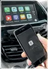 ??  ?? Apple CarPlay and Android Auto both integrated into touchscree­n.
