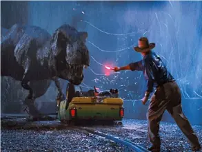  ?? ARCHIVO ?? ‘Jurassic Park’ es protagoniz­ada por Sam Neill, como el paleontólo­go Alan Grant, y Laura Dern como la doctora Ellie Sattler.