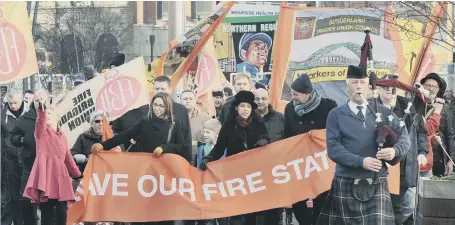  ??  ?? The campaign to save Sunderland’s central fire station in 2015.