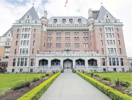  ??  ?? The Fairmont Empress Hotel closed its doors March 23 due to the COVID-19 pandemic. Tracey Drake, director of marketing and public relations, said the hotel is working toward reopening, with initial plans focusing on overnight stays and limited food service.