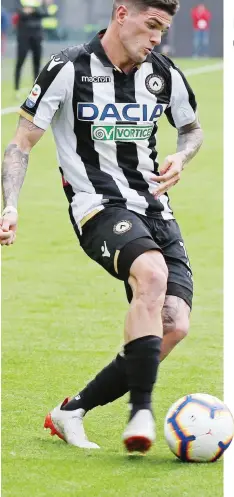  ?? LAPRESSE ?? L'argentino Rodrigo De Paul, 25 anni, attaccante dell'Udinese