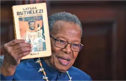  ?? ?? Prince Mangosuthu Buthelezi has raised concerns on what he calls the relentless efforts by the current cohorts of ANC leaders who want to remove his name from the annals of history. /Gallo Images