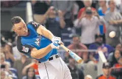  ?? AFP ?? Aaron Judge competes in the final round of the Home Run Derby on Monday.