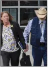  ?? (AP/Nogales Internatio­nal/Angela Gervasi) ?? George Alan Kelly (right) exits the Santa Cruz County Courthouse with defense attorney Kathy Lowthorp on Friday in Nogales, Ariz.