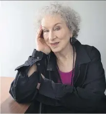  ?? AARON VINCENT ELKAIM/THE CANADIAN PRESS ?? “I’m going to be a disapprovi­ng lady in a church. Typecastin­g,” Atwood says of Alias Grace.