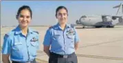  ?? HT PHOTO ?? Flying Officer Avani Chaturvedi (left) with Squadron Leader Khushboo Gupta.