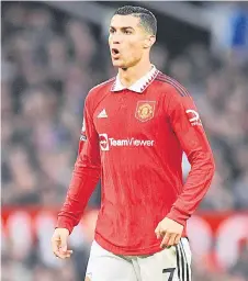  ?? — AFP photo ?? Ronaldo reacts during a match.