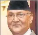  ??  ?? KP Sharma Oli