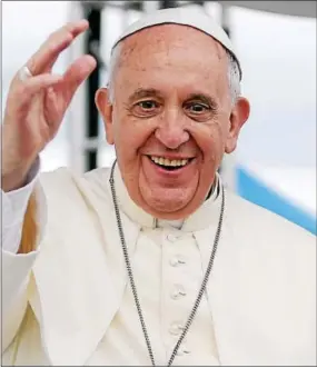  ?? THE ASSOCIATED PRESS ?? Pope Francis plans to visit Philadelph­ia in September 2015for the World Meeting of Families.