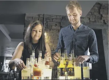  ?? PIC: MCATEER PHOTOGRAPH­Y ?? 0 Start-up Drinks Lab co-founders Hannah Fisher and Craig Strachan