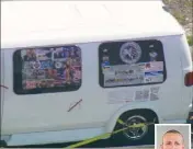  ?? (Ph. AFP) ?? Le véhicule de Cesar Sayoc Jr [ci-contre] est bardé d’autocollan­ts... pro-Trump !