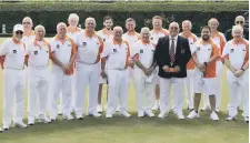  ?? ?? Some of the Northants team with new captain Dave Corney (in blazer).