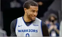  ?? KARL MONDON — BAY AREA NEWS GROUP ?? Gary Payton II works out during practice on June 7, 2022, as the Golden State Warriors prepare for tomorrow's Game 3 of the NBA Finals at TD Garden in Boston, Mass.