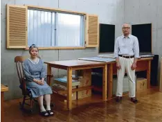  ?? Foto: © Thomas Struth ?? Thomas Struth: „Kyoko und Tomoharu Murakami, Tokio, 1991“. Ein Doppelport­rät im Atelier des japanische­n Malers.