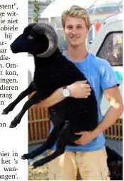  ?? FOTO PVDY ?? ‘Boer Jef’ leert kinderen onder meer de verschille­n tussen een geit (onder) en een schaap (boven).