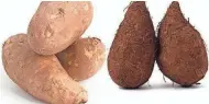  ?? COURTESY OF HUFFINGTON POST ?? Sweet potatoes (left) and yams are completely different vegetables.