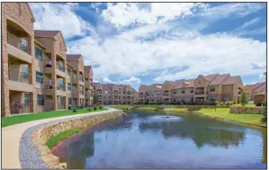  ??  ?? Little Rock real estate investment trust BSR operates 40 apartment complexes in five states, including the Brandon Place Apartments in Oklahoma City.
(BSR)