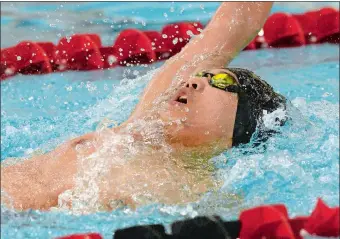  ?? DANA JENSEN/THE DAY ?? East Lyme’s Ryan Huang has won the ECC 100-yard backstroke title in consecutiv­e seasons. This year he took the 100 freestyle, 100 back and contribute­d to two winning relays teams for the Vikings. “Ryan is the silent heartbeat of our training,” East Lyme coach Rob Bouchey said. “He always gives the effort that is described in the workout. Just by his commitment to everything I ask, it drives the group. He’s the catalyst of our recent success, for sure.”