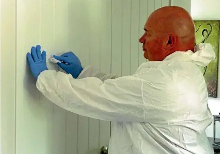  ?? SUPPLIED ?? Wayne Robb tests houses across Waikato for methamphet­amine use.