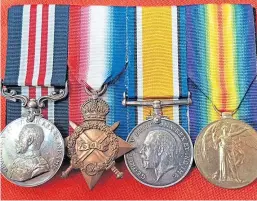  ??  ?? War hero George Richardson’s collection of medals including the Military Medal, left, are up for auction in Australia.