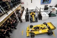  ??  ?? To celebrate Renault’s 40th anniversar­y, Arnoux pays his first ever visit to the team’s Enstone factory where he is reunited with his old turbo RS01