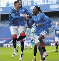  ??  ?? HAVE A JOE HERO
Gers party after winning goal