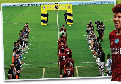  ?? GETTY IMAGES ?? Appreciati­on of class: City’s players and coaches give Liverpool a guard of honour before the game