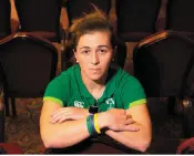  ?? PIARAS Ó MÍDHEACH/SPORTSFILE ?? Ireland’s Katie Fitzhenry at a press conference in the Talbot Hotel, Dublin yesterday