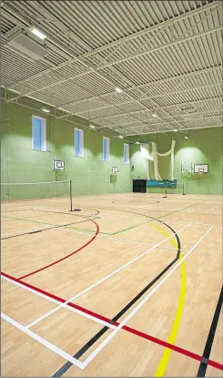  ?? All pictures: Kier Group ?? The new sports hall at Langton Girls