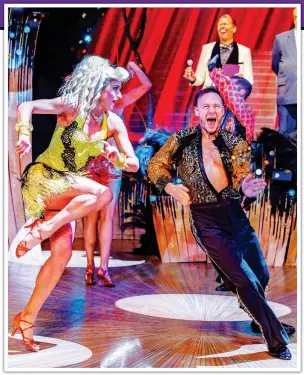  ?? ?? CHEESY: Strictly’s Kevin Clifton. Right: Brian Vernel and Rona Morison in Mary