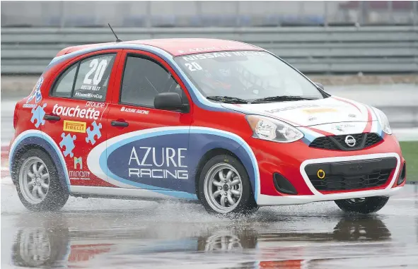  ?? NADINE FILION/DRIVING.CA ?? Austin Riley is driving the Nissan Micra Cup in 2017. His autism makes him incredibly focused on the race track.