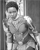  ?? MATT KENNEDY/MARVEL STUDIOS-WALT DISNEY ?? Lupita Nyong’o stars as Nakia in “Black Panther,” which earned $192 million in its debut in the U.S. and Canada.