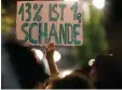  ?? Foto: Maja Hitij, getty ?? Protest gegen die AfD. Plakat bei einer Demo am Sonntag.