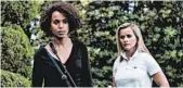  ?? HULU ?? Kerry Washington, left, as Mia Warren and Reese Witherspoo­n as Elena Richardson in “Little Fires Everywhere.”