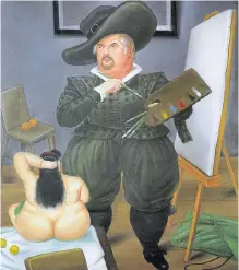  ??  ?? Autorretra­to como Velásquez. Fernando Botero, creado en 1986.
