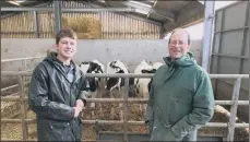  ??  ?? John Dawson and son William at Bleak Bank Farm, near Clapham, which has been in their family since 1927, although they were tenant farmers from 1920.