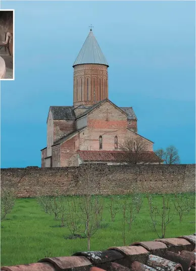  ?? Photos / AP ?? Alaverdi Monastery has been making wine since 1011AD. Inset, a farmhouse bakery in the countrysid­e east of Tbilisi.