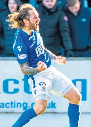  ?? Picture: SNS. ?? Stevie May has got his career going again at Mcdiarmid Park.