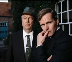  ?? ?? Endeavour with Roger Allam and Shaun Evans. DCI Jessica James (Sinead Keenan) is the new face in Unforgotte­n